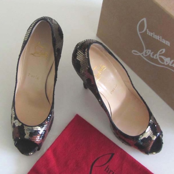 CHRISTIAN LOUBOUTIN Very Prive Paillettes 39 /9 US - Picture 2 of 8